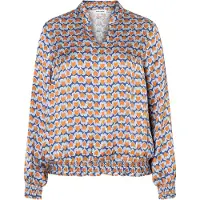 More & more Chemisier bleu / bleu clair / orange