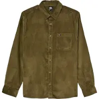 Quiksilver - Chemise en velours côtelé - Smoke Trail Cord Shirt Grape Leaf en Coton - Taille XL - Kaki