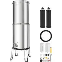 Vevor Système de Filtration d'Eau par Gravité 12,3 L avec 4 Filtres à Eau