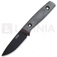 Trc knives Couteau Classic Freedom M390 DLC, black canvas micarta with red liner