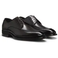 BOSS Derbies en cuir brossé à semelle en cuir