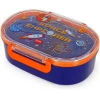 Legami Snack&Go Snackbox Rocket, boîte à sandwich, boîte à déjeuner, boîte à goûter, fusée, KSNB0003, Lunch box, Multicolore