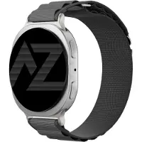 Accezz Bracelet en nylon Alpine pour Samsung Galaxy Watch 9 (40/44mm) / Watch 8 (40/44mm) / Classic (46mm) - Dark Grey