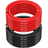 MMOBIEL Câble électronique en silicone 6 AWG - calibre 6 (13,3 mm²) - 2 câbles de 5 m chacun