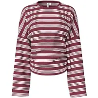 Pieces T-shirt 'PCAlli' rouge carmin / blanc