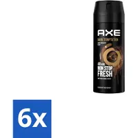 Axe - Déodorant spray - Dark Temptation - Parfum chocolat - Frais et séduisant - 150 ml - Pack avantage - 6 pièces