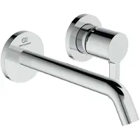 Ideal standard IDS Mitigeur monocommandé pour lavabo mural JOY Baus. 2 Ala 180mm rosace ronde chrome