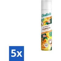 Batiste - Tropical - Shampooing sec - Parfum tropical - Rafraîchit et coiffe - 200 ml - Pack avantage - 5 pièces