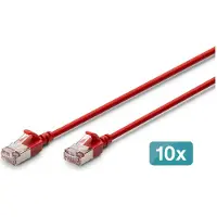 Digitus Patchkabel CAT 6A F/FTP Slim 5m rot 10 Stück