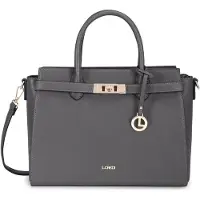 L.credi sac à main sac à épaule bandoulière Konstanze Handle Bag Iron gris foncé