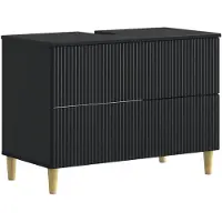 vidaXL Meuble sous-lavabo ARNHEM, noir, 82 x 41 x 59 cm, fabriqué en panneaux de particules