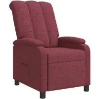 vidaXL Fauteuil relax vin rouge tissu