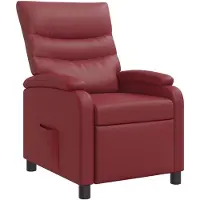 vidaXL Fauteuil , couleur vin, revêtement en similicuir