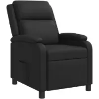 vidaXL Fauteuil de relaxation noir similicuir