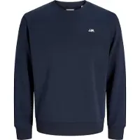 JJ REBEL Sweat-shirt 'JREBREBEL' bleu foncé / blanc