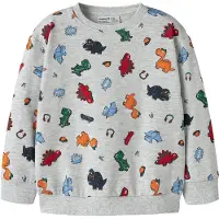 Name it Sweat 'NMMLeon' bleu clair / gris chiné / émeraude / orange