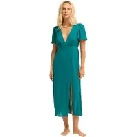 Billabong Jet Set Short Sleeve Midi Dress Vert S Femme