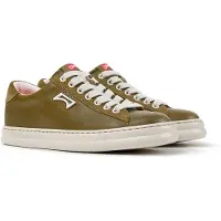 Camper pour femme. K201855-014 Baskets en cuir Runner Four vert (39), Plat, Lacets, Casuel