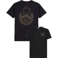 Icebreaker - T-shirt en laine de mérinos - M Merino 150 Tech Lite SS Tee Forest Footsteps Black pour Homme en Laine - Taille XL - Noir