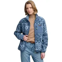 Superdry Femme Polaire Outdoor Imprimée à Zip Blue Taille: 42