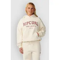 Rip Curl Varsity Sports Oversized Hoodie Beige L Femme