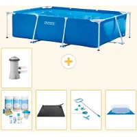 Intex Piscine rectangulaire hors sol - 300x200x75 cm - Composée de 6 pièces - Modèle S20834