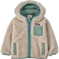 Patagonia - Polaire molletonnée coupe-vent - Baby Retro-X Hoody Natural w/Cover Green - Taille Enfant 104 - Vert