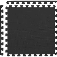 vidaXL : Tapis de protection pour piscine, 24 pièces, noir, 8,64 m², en mousse EVA