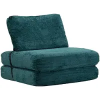 Mauro Ferretti Canapé-Lit Faster Petrolio - Design 2 En 1, Transforme La Détente En Confort, 80 X 100 X 80 Cm - Mobilier Moderne