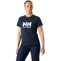 Helly Hansen Logo 3.0 Short Sleeve T-shirt Bleu XL Femme