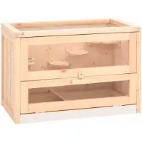 vidaXL Cage à hamster 60x35,5x42 cm Sapin massif