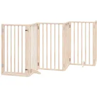 vidaXL Grille pour chiens avec porte Pliable 6 panneaux 300 cm Bois de peuplier