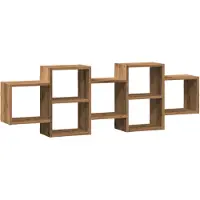vidaXL Étagère murale chêne artisanal 129x18x42 cm bois d'ingénierie