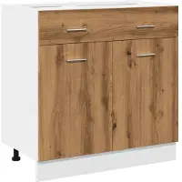 vidaXL Armoire basse à tiroirs Lyon Chêne Artisan 80x46x81,5 cm Bois composite