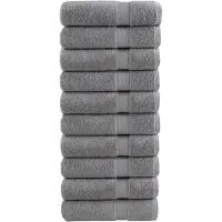 vidaXL Serviettes de bain de qualité supérieure SOLUND 10 pcs gris