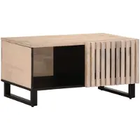 vidaXL Table basse blanche 80x51x40 cm en bois massif de manguier