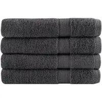 vidaXL Serviettes de qualité supérieure SOLUND 4 pcs anthracite