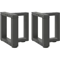 vidaXL Pieds de table basse en T 2 pcs. Anthracite 30x25x(30-31) cm Acier