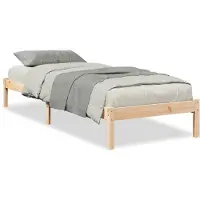 vidaXL Lit en bois massif extra-long sans matelas 80x210 cm pin