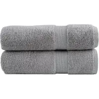 vidaXL Serviettes de bain de qualité supérieure SOLUND 2 pcs gris