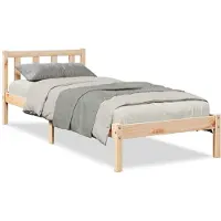vidaXL Lit en bois massif extra-long sans matelas 80x210 cm pin