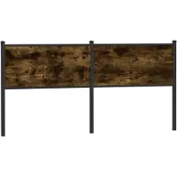 vidaXL Tête de lit de rechange Chêne fumé 180 cm Matériau dérivé du bois et acier