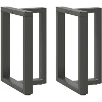 vidaXL Pieds de table de salle à manger en T 2 pcs. Anthracite 60x35x(72-73) cm Acier