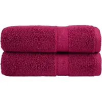 vidaXL Essuie-mains de qualité supérieure SOLUND 2 pcs bordeaux