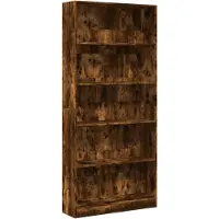 vidaXL Bibliothèque chêne fumé 80x24x176 cm bois d'ingénierie