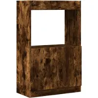 vidaXL Buffet haut chêne fumé 63x33x100 cm bois d'ingénierie