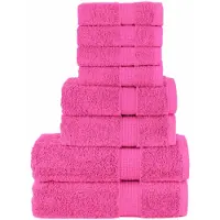 vidaXL Ensemble de serviettes de qualité supérieure SOLUND 8 pcs rose