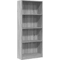 vidaXL Bibliothèque sonoma gris 60x24x143 cm bois d'ingénierie