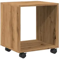 vidaXL Armoire À Roulettes Chêne Artisanal Bois D'ingénierie