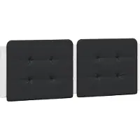 vidaXL Coussin de tête de lit "Zadar" noir et blanc 140 cm similicuir